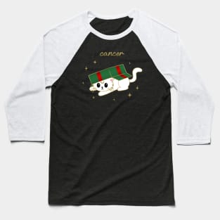 Cancer Holiday Kitty Cat Baseball T-Shirt